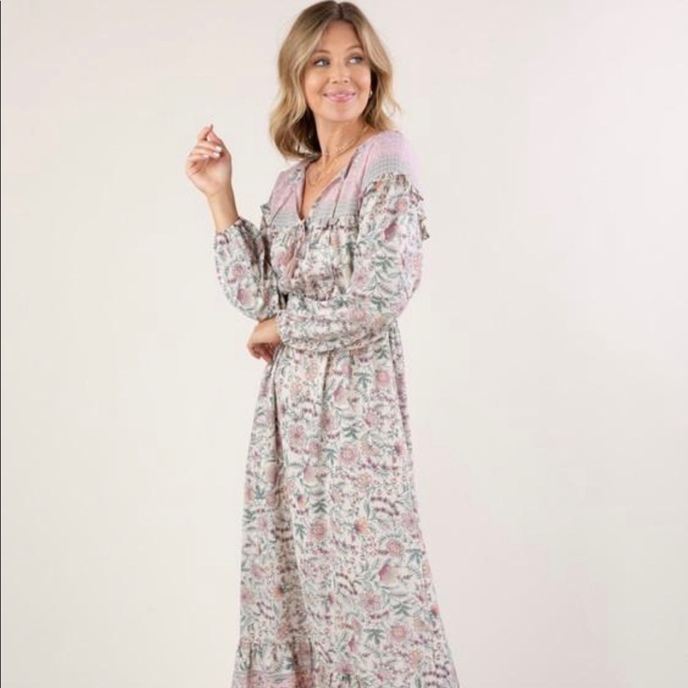 Love Stitch Boho Lavender Maxi
